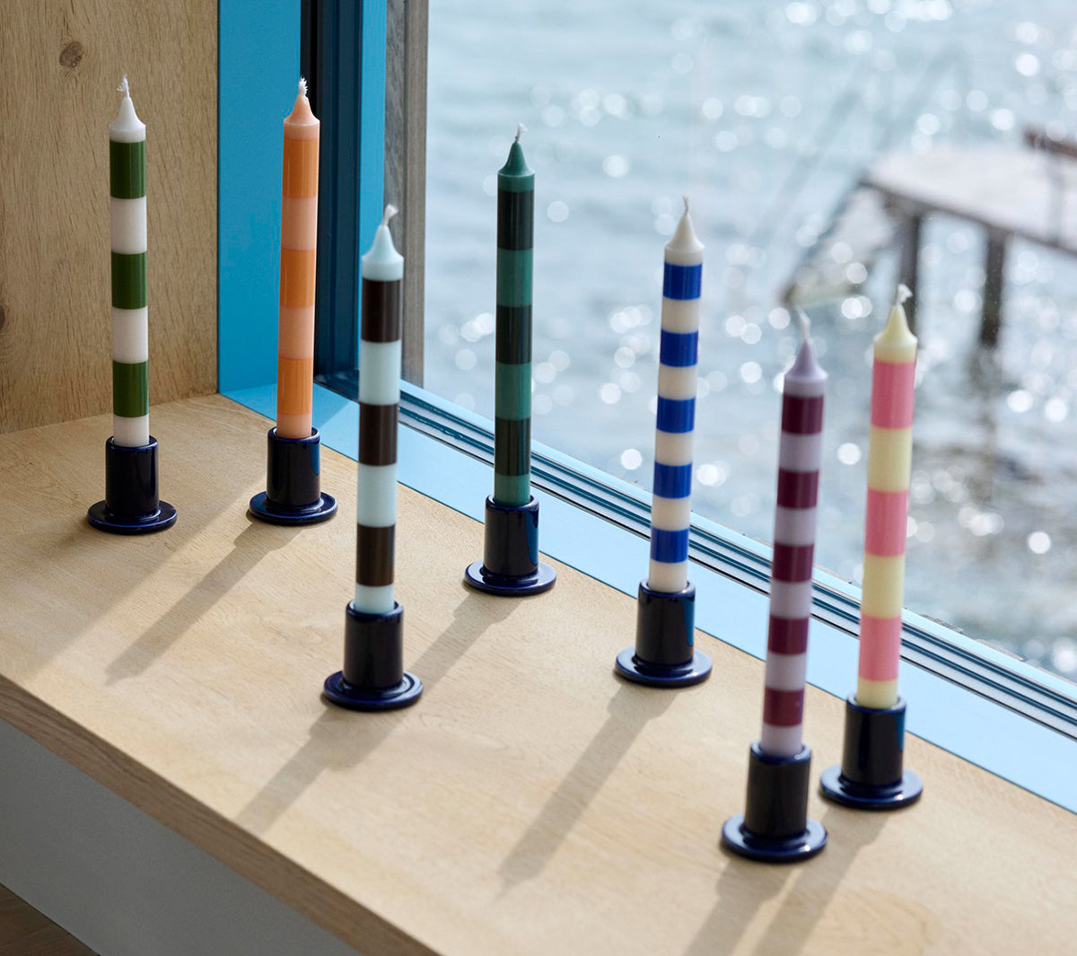 Hay - Stripe candle / set of 4 Crisp - Taninihome.com