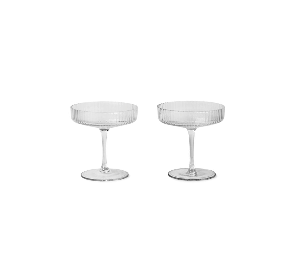  Accessori da cucina  - Ripple Champagne Saucers Clear - Taninihome.com