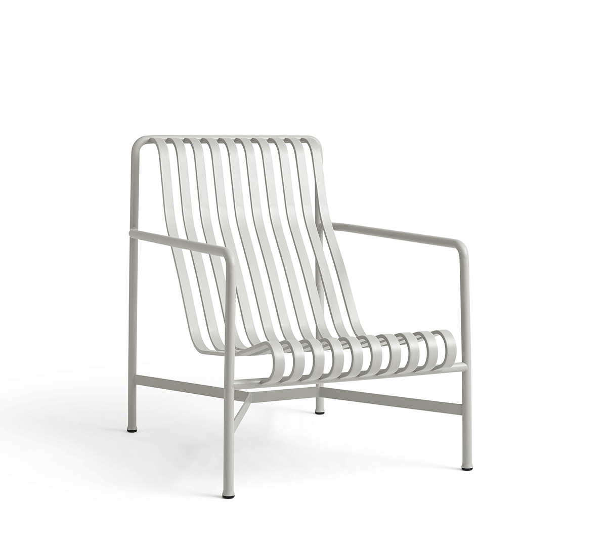 Hay - Palissade Lounge Chair High Grigio chiaro - Taninihome.com