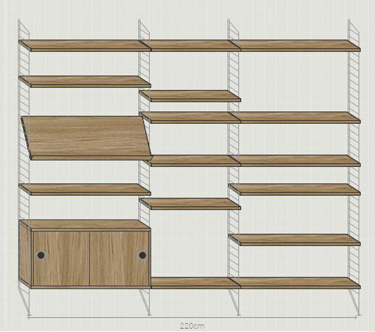  Librerie e sistemi  - Composizione Office Oak - Taninihome.com