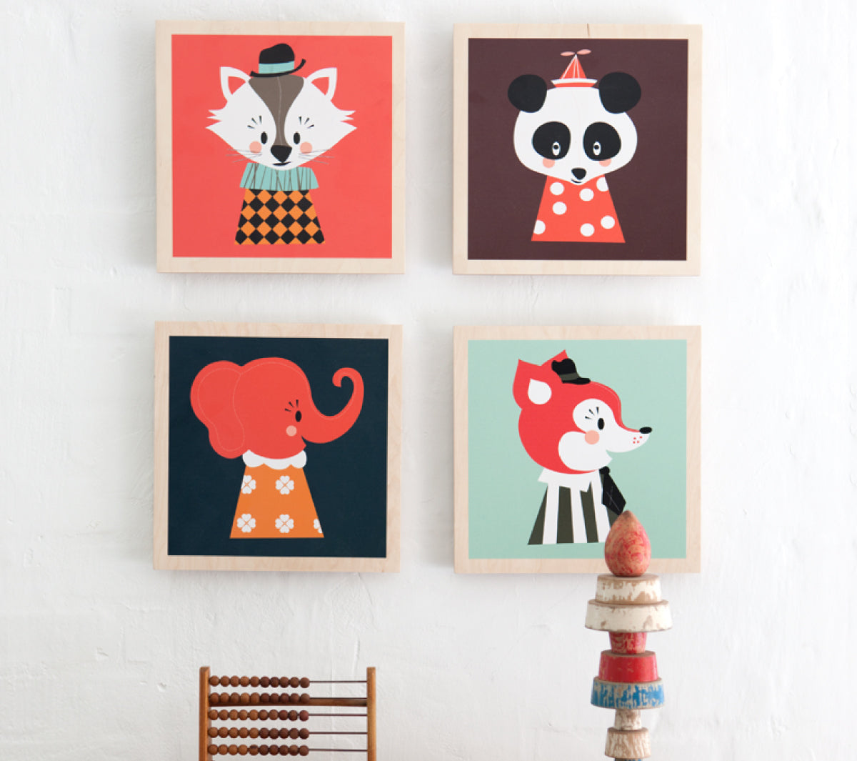 Ferm Living - Posey Panda Picture - Taninihome.com