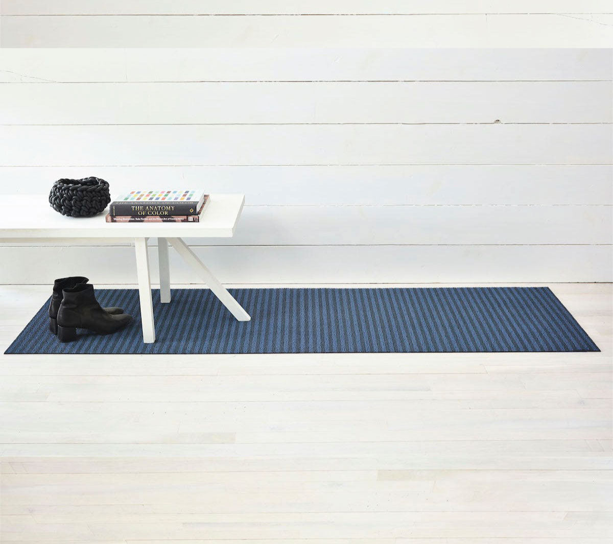 Breton Stripe Shag Mat - Blueberry