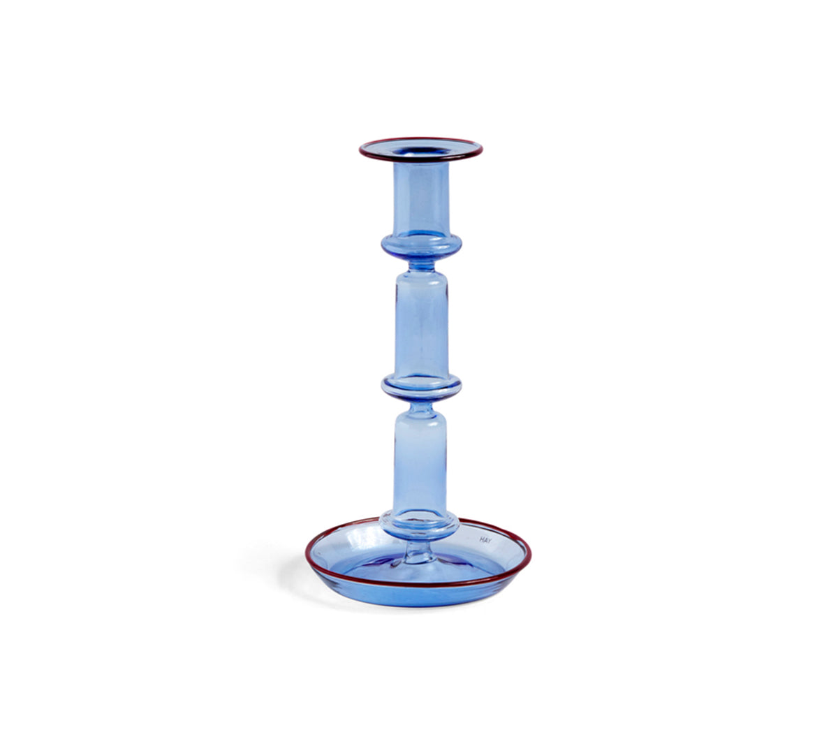 Hay - Flare tall light blue with red rim - Taninihome.com