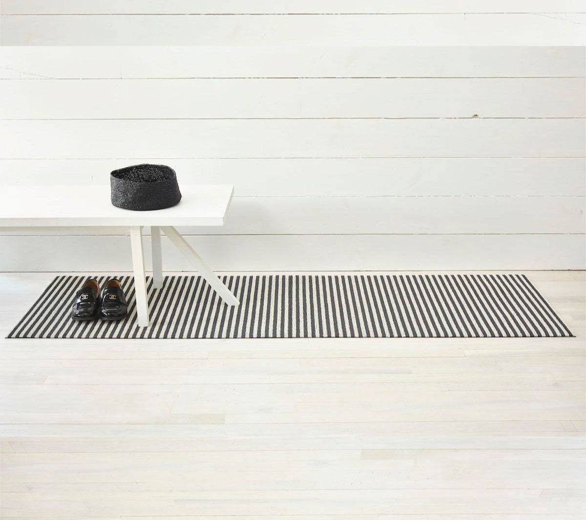 Breton Stripe Shag Mat - Gravel