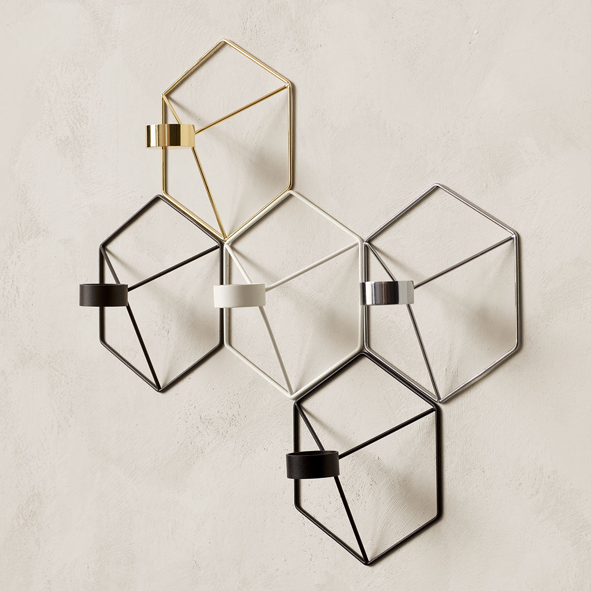  Accessori living  - POV Candleholder wall black - Taninihome.com