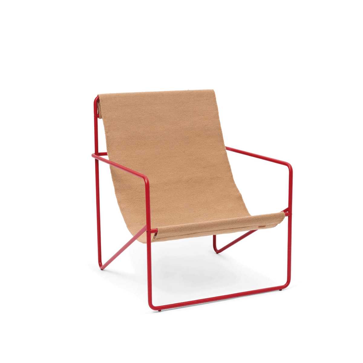 Ferm Living - Desert Lounge Chair Beige Poppy red - Taninihome.com