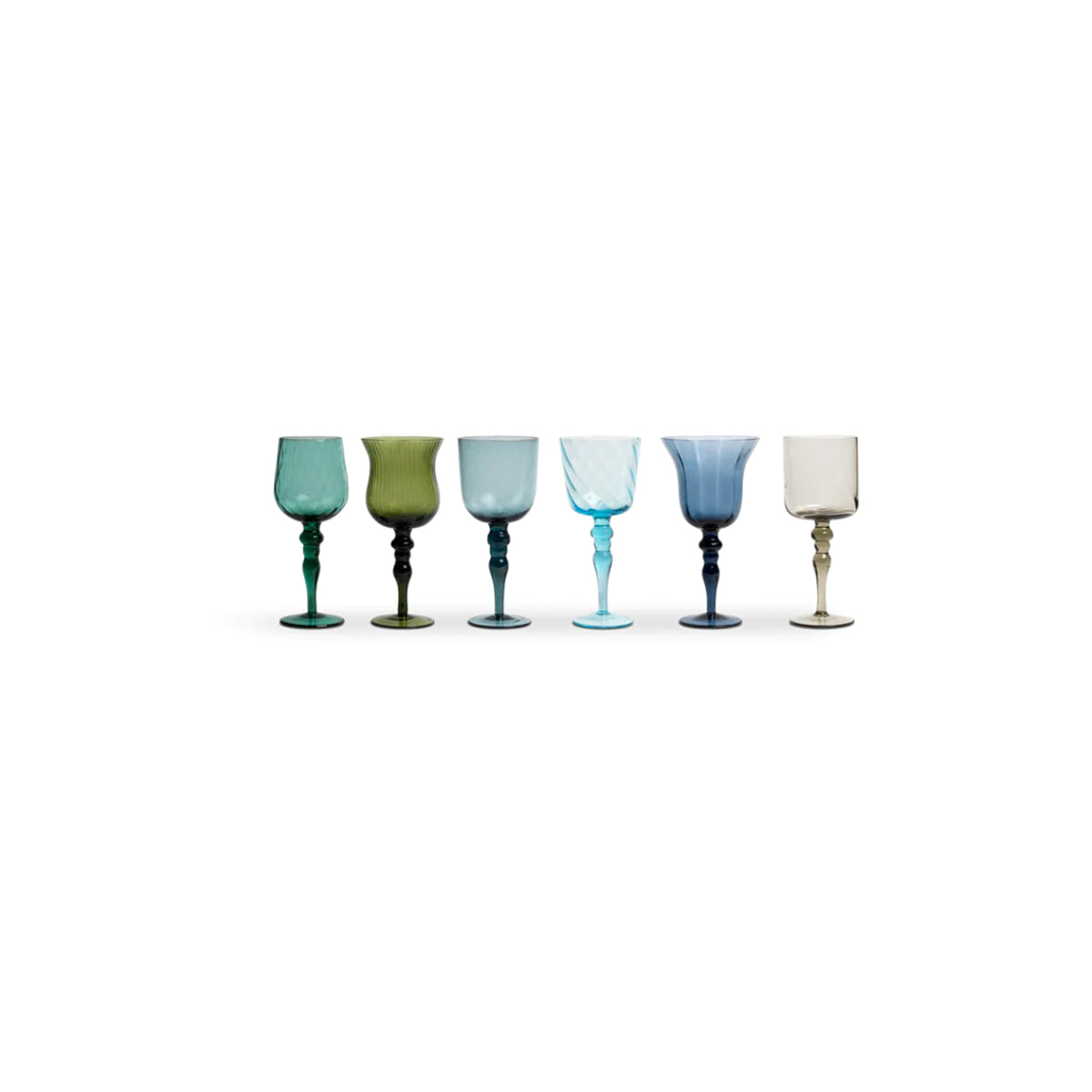 Bitossi Home - Set 6 calici texture blu/verde - Taninihome.com