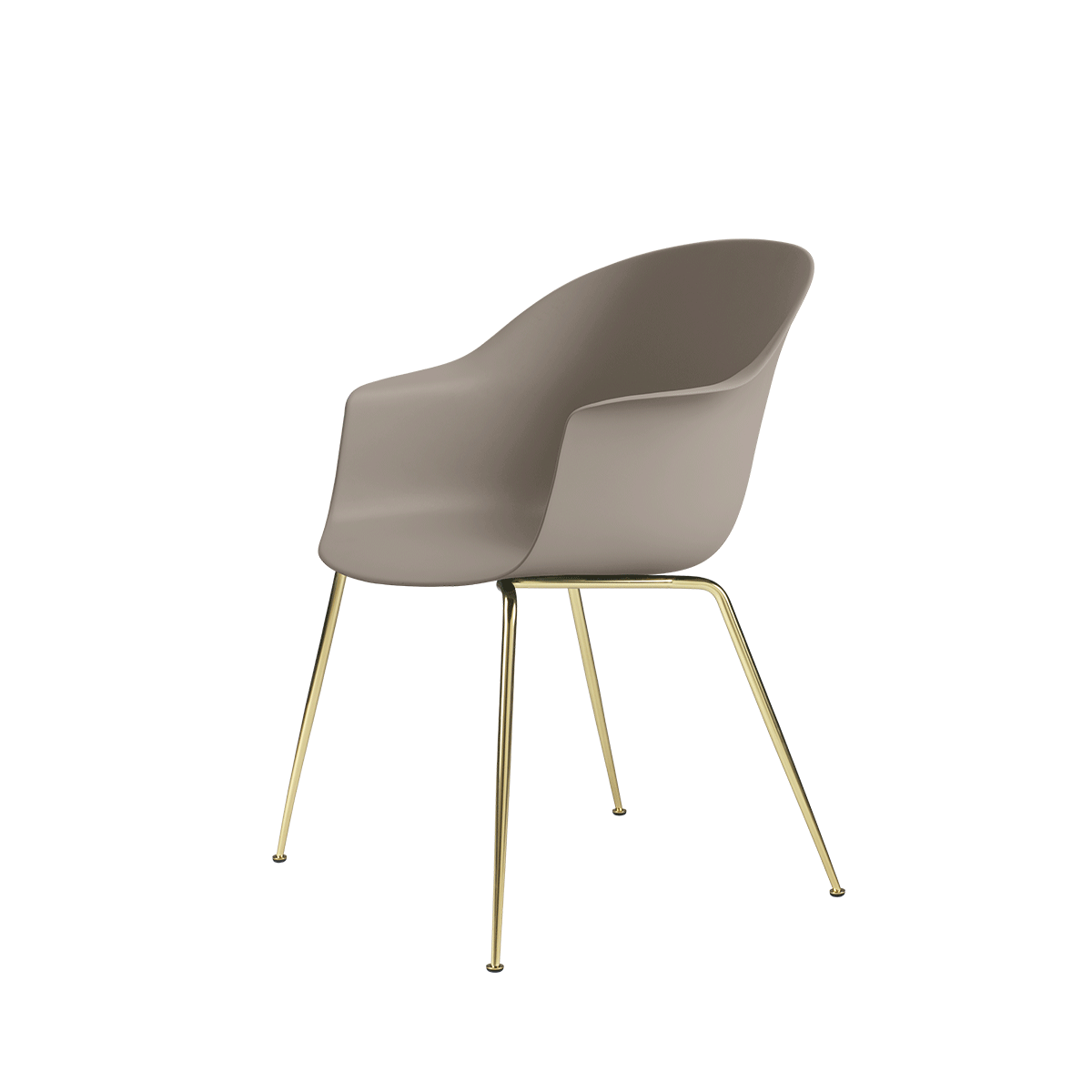 Gubi - Bat Dining Chair Beige Ottone opaco - Taninihome.com