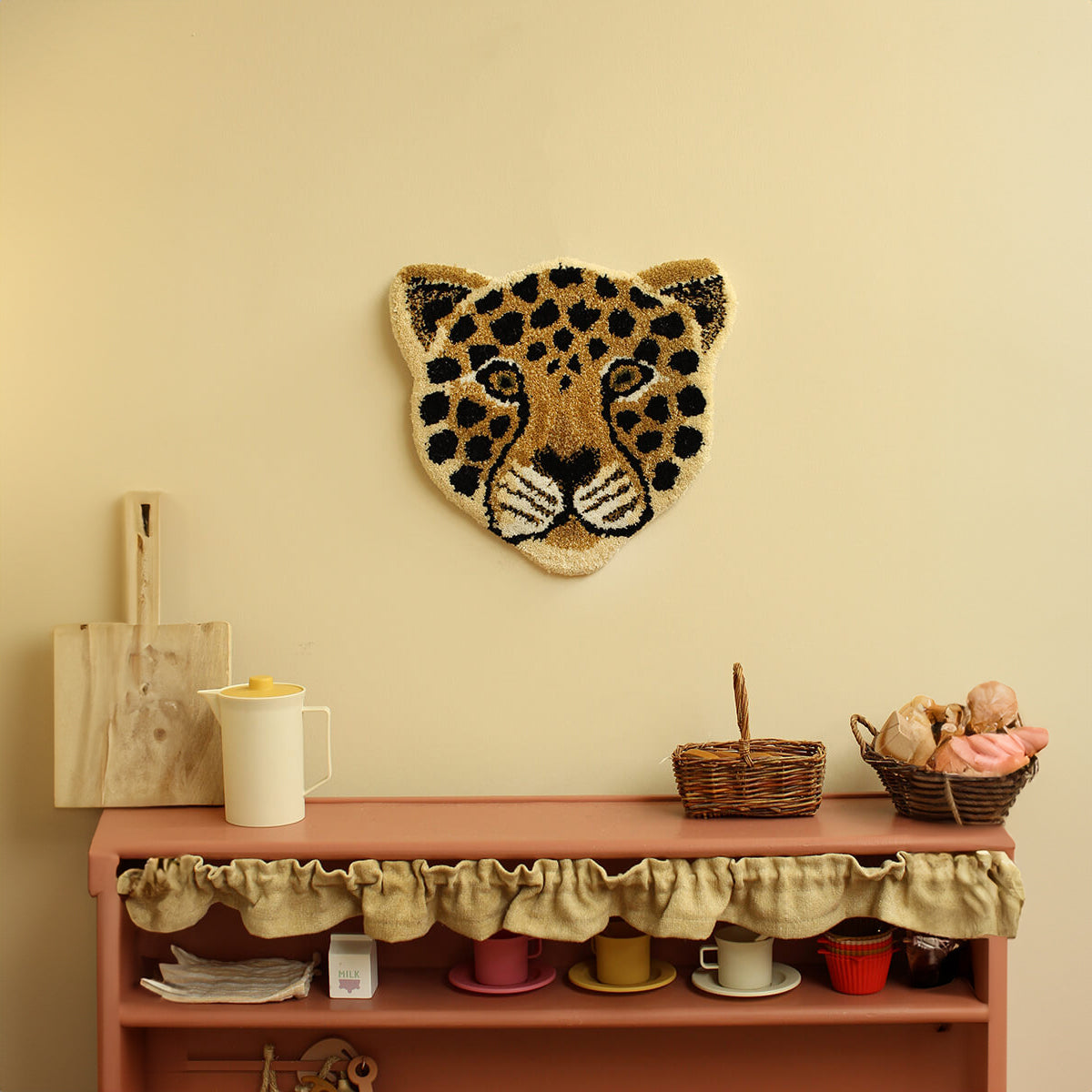 Doing Goods - Loony Leopard Head rug - Taninihome.com