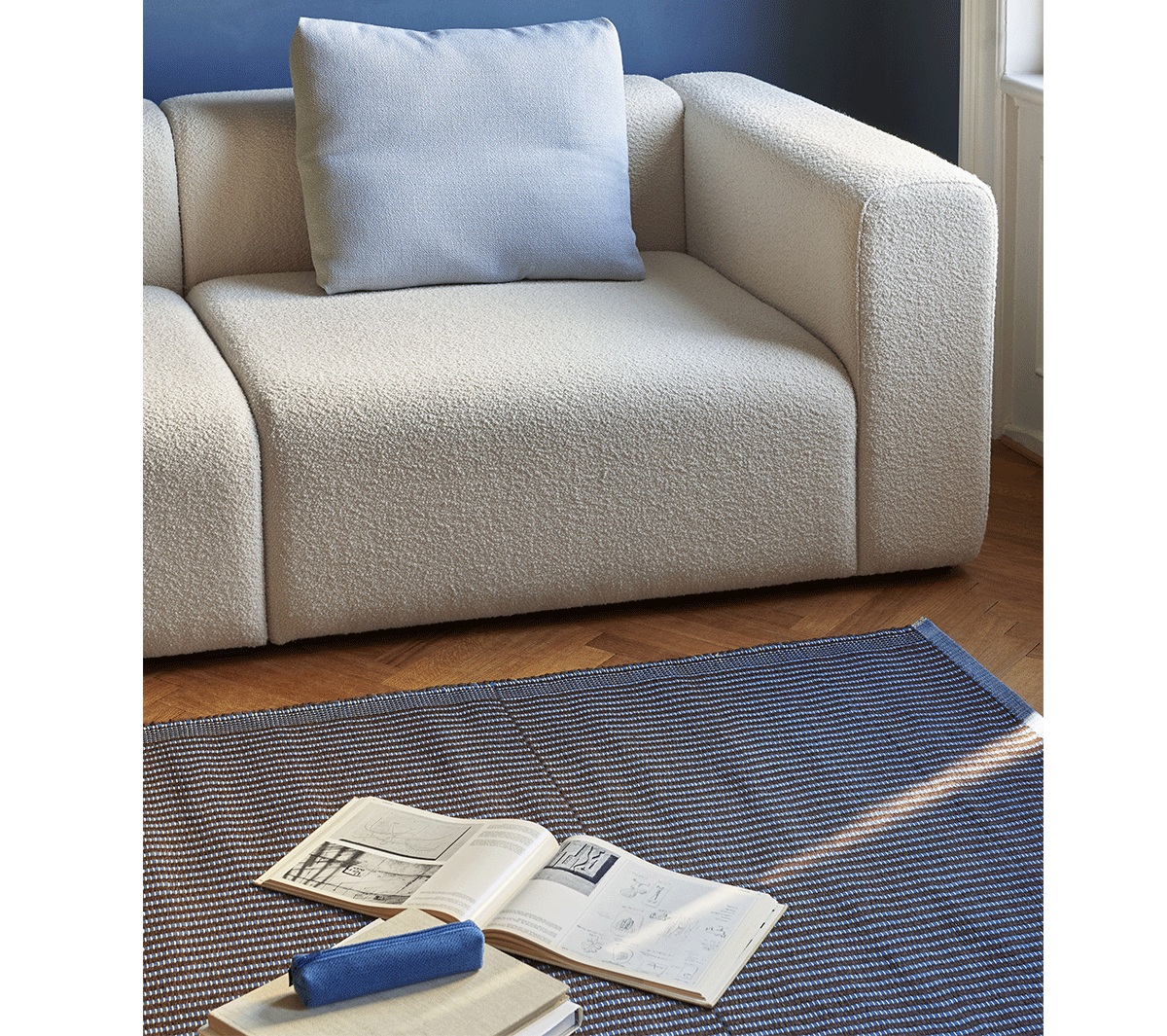 Hay - Tapis 170x240 chestnut and blue - Taninihome.com