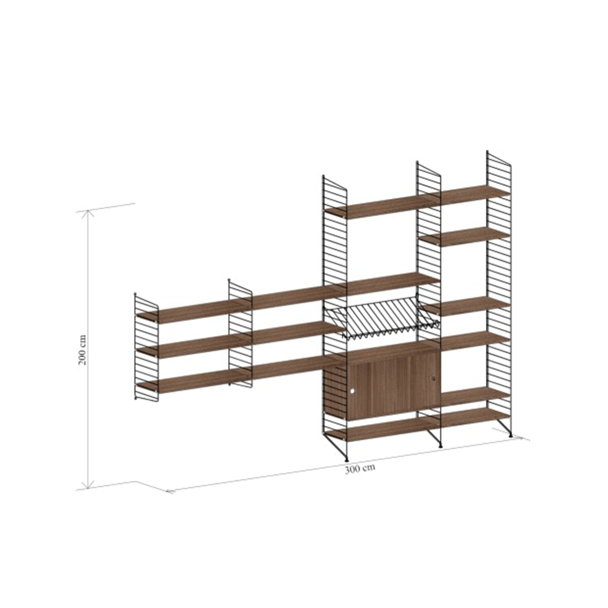  Librerie e sistemi  - Composizione Walnut - Taninihome.com