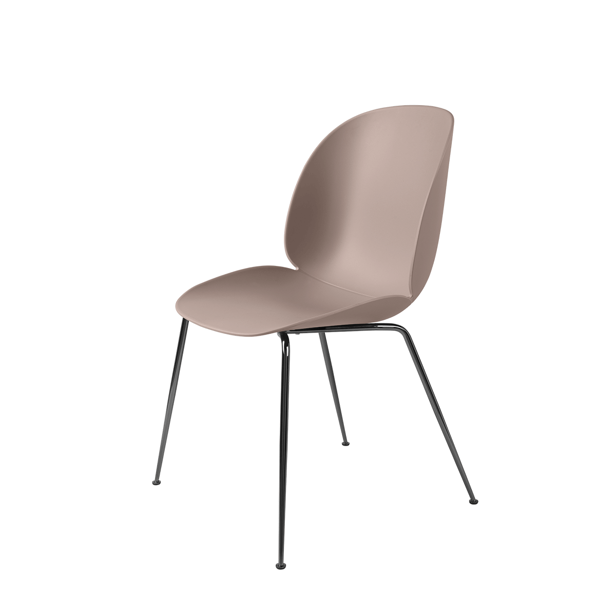 Gubi - Beetle Dining Chair Rosa Nero cromato - Taninihome.com