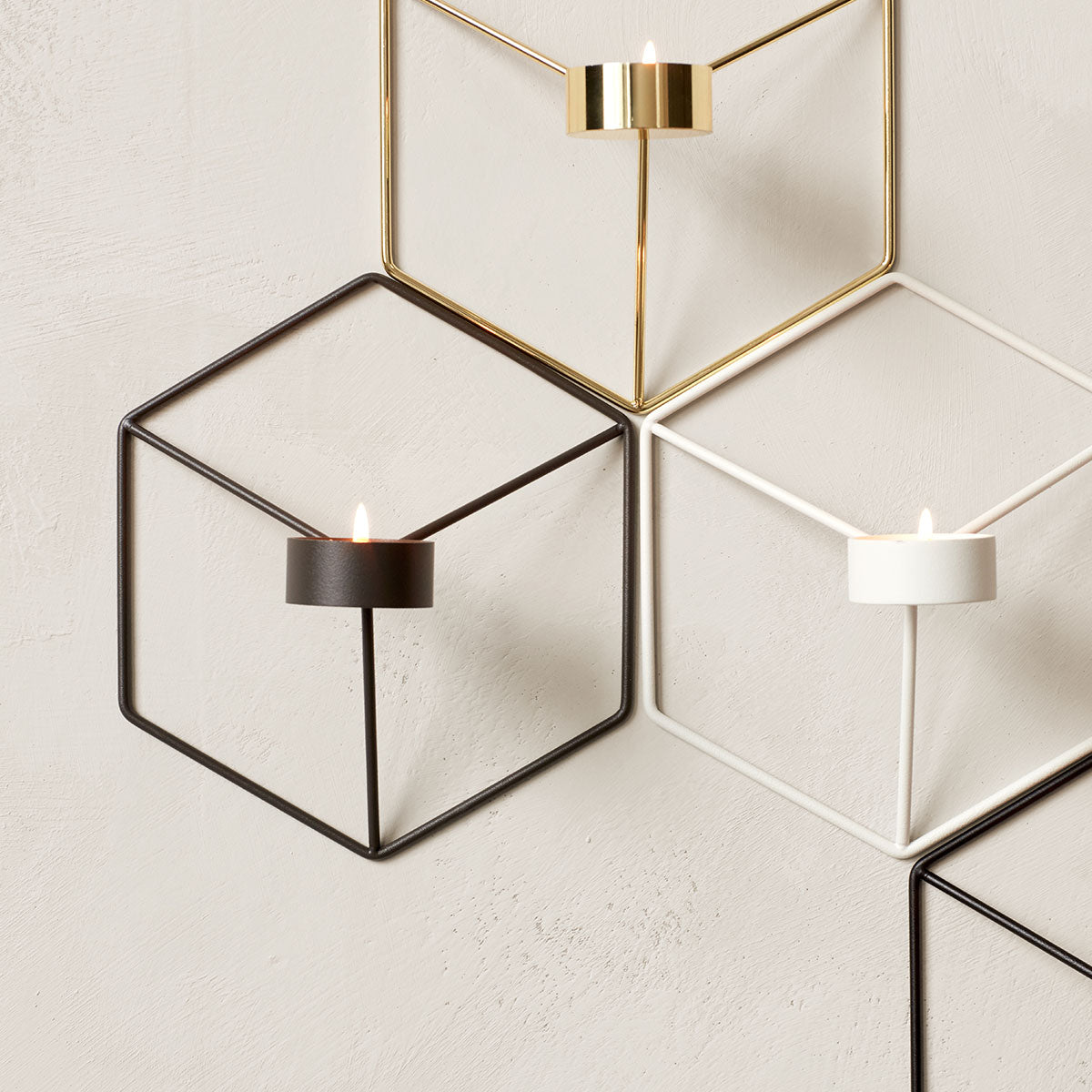  Accessori living  - POV Candleholder wall black - Taninihome.com