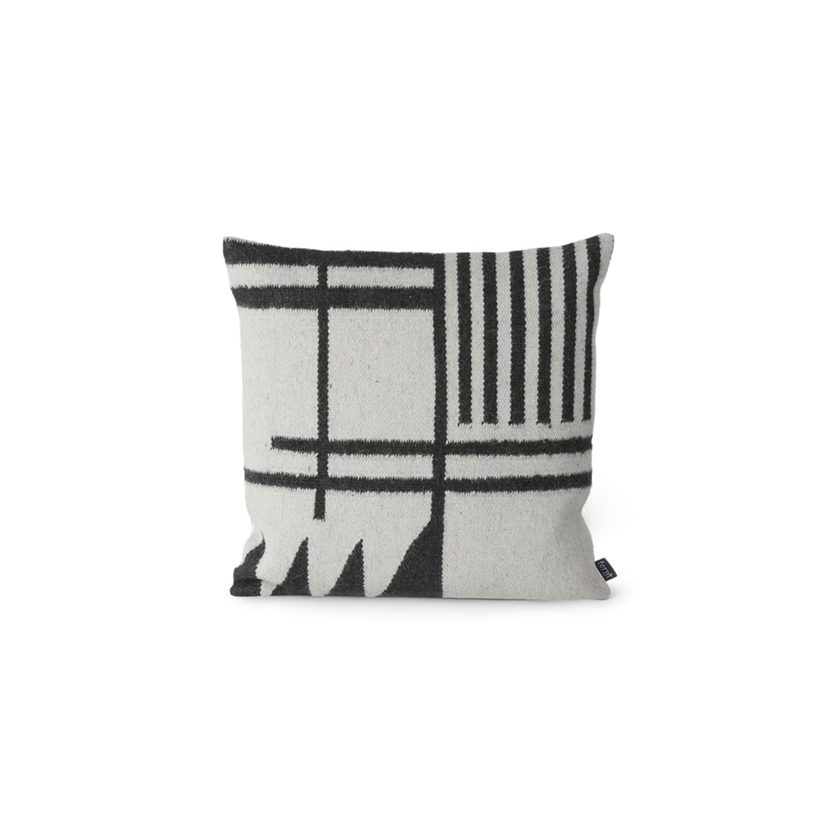 Ferm Living - Kelim Cushion Nero - Taninihome.com