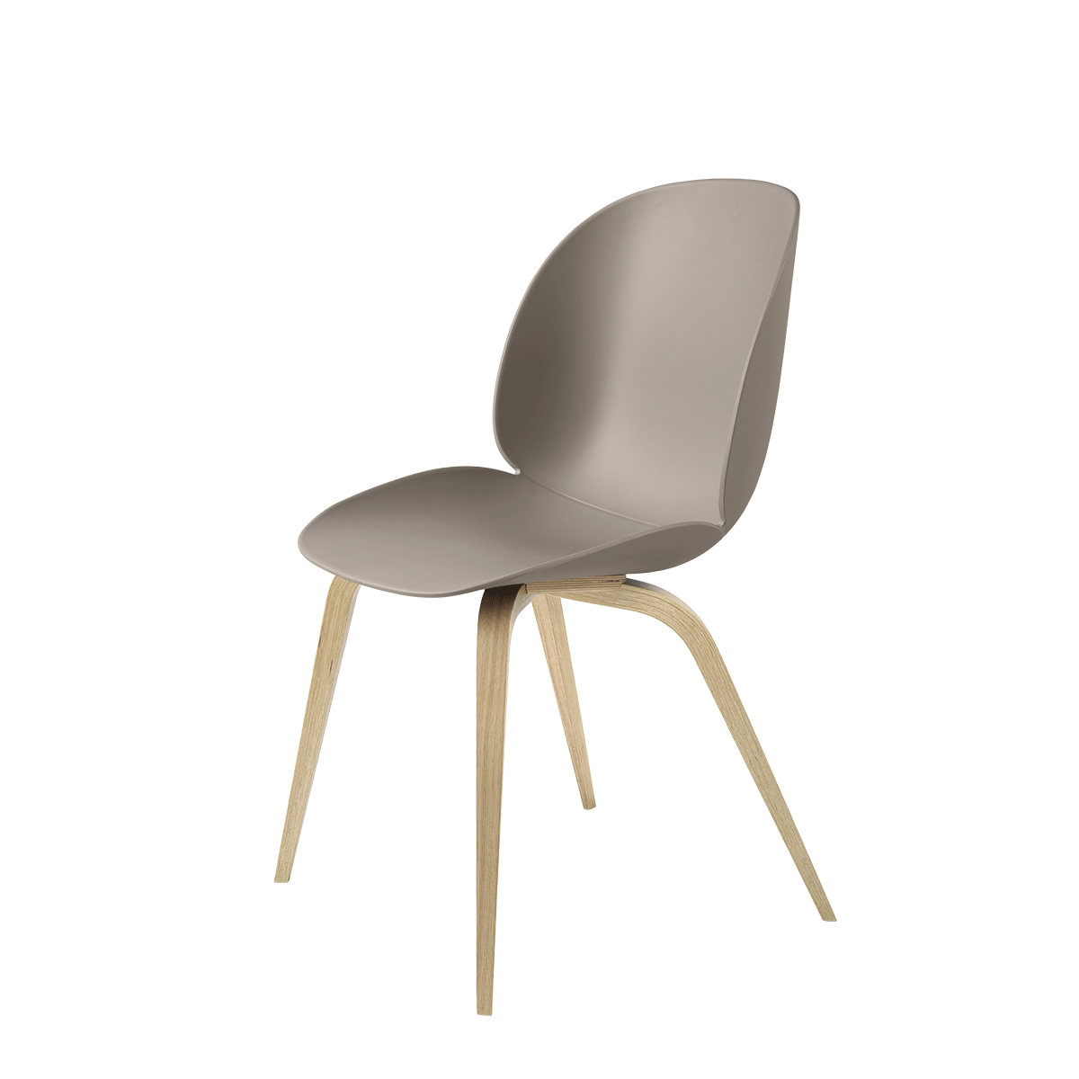 Gubi - Beetle Dining Chair Wood Beige Rovere - Taninihome.com