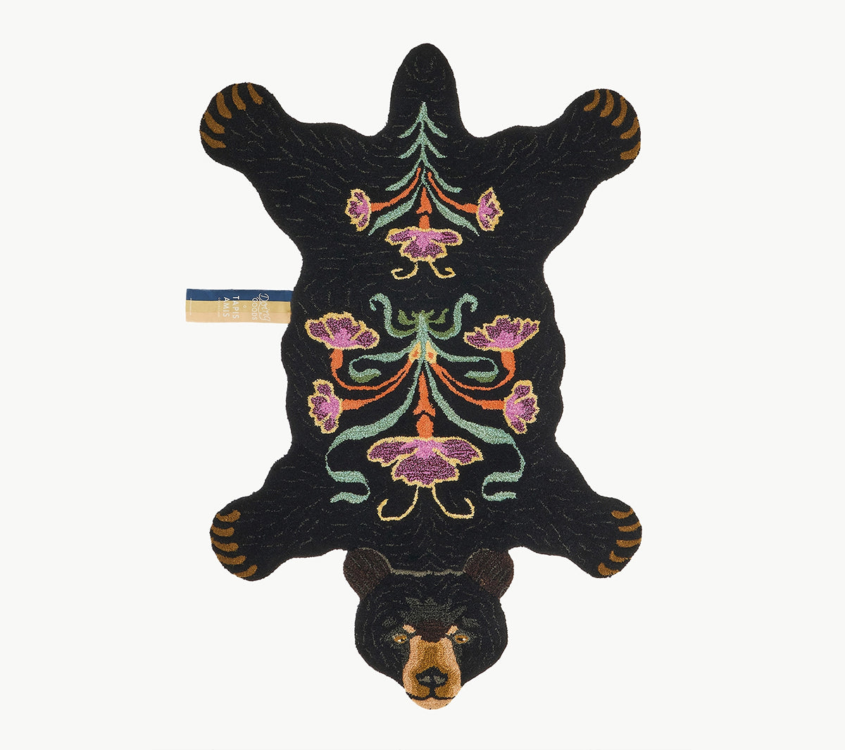 Doing Goods - Blooming Black Bear Rug Large - Taninihome.com