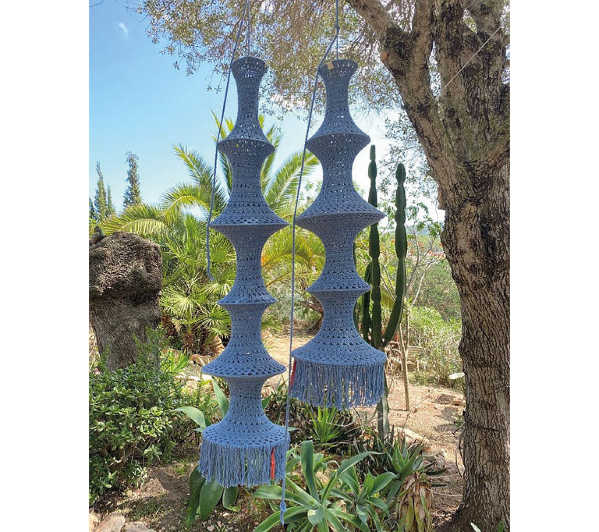  Lampade a sospensione  - Fishermanslamp 6-rings Blue Grey - Taninihome.com