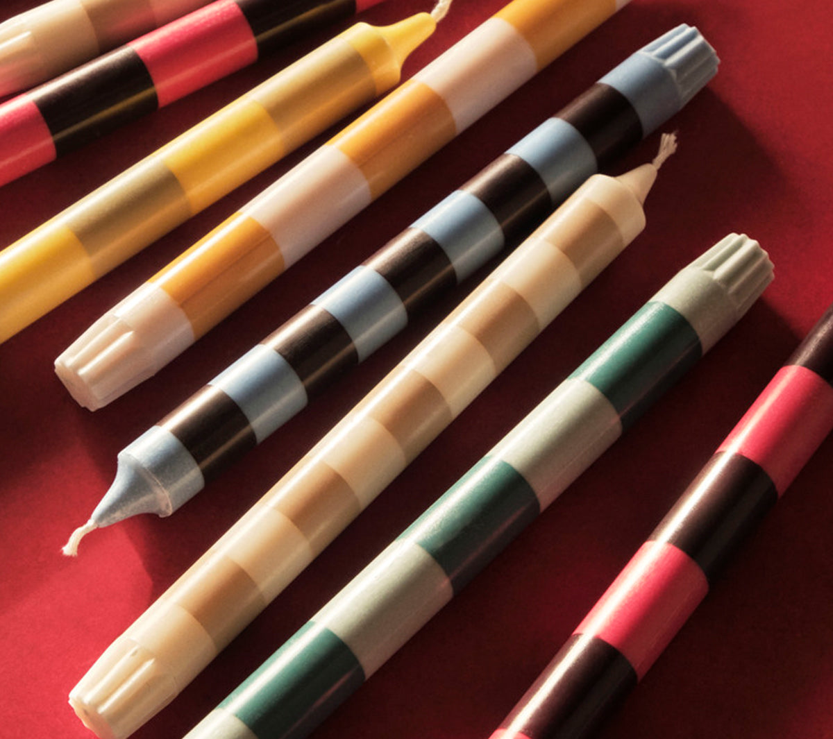 Hay - Stripe candle / set of 4 Crisp - Taninihome.com