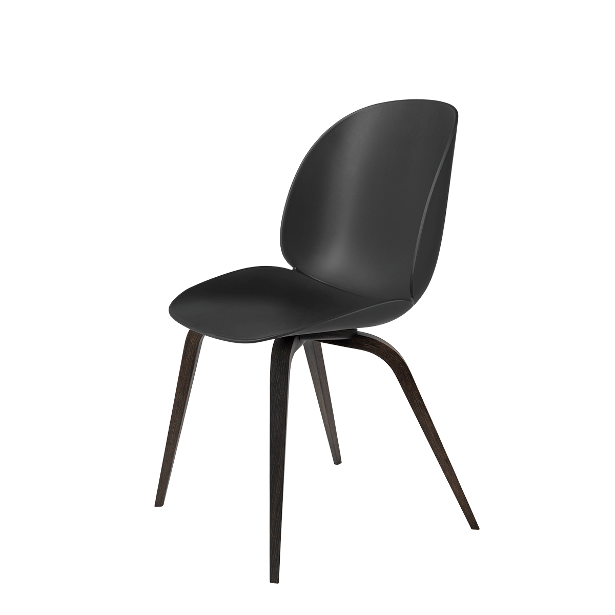 Gubi - Beetle Dining Chair Wood Nero Rovere affumicato - Taninihome.com