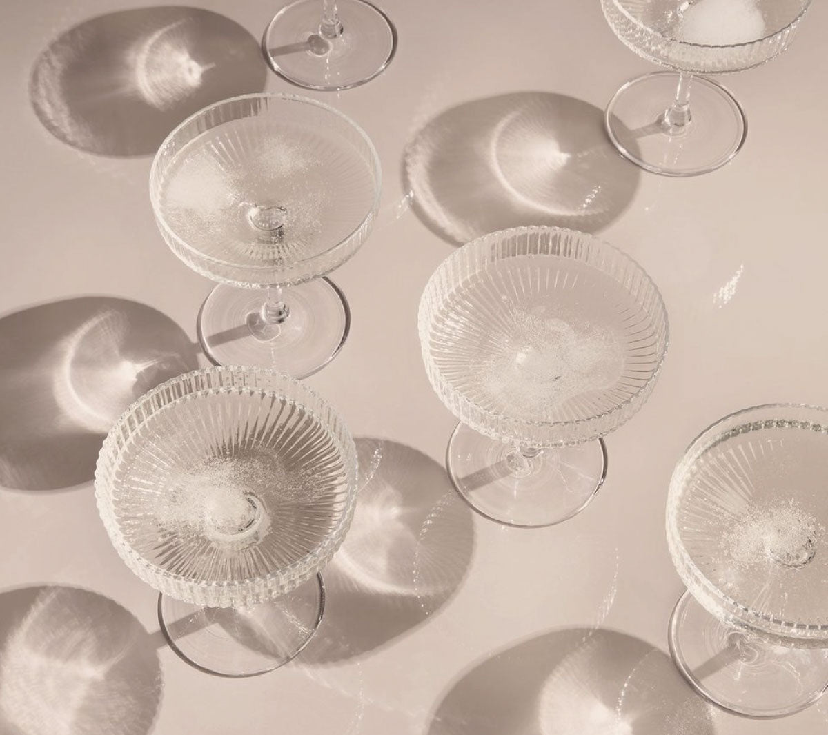  Accessori da cucina  - Ripple Champagne Saucers Clear - Taninihome.com