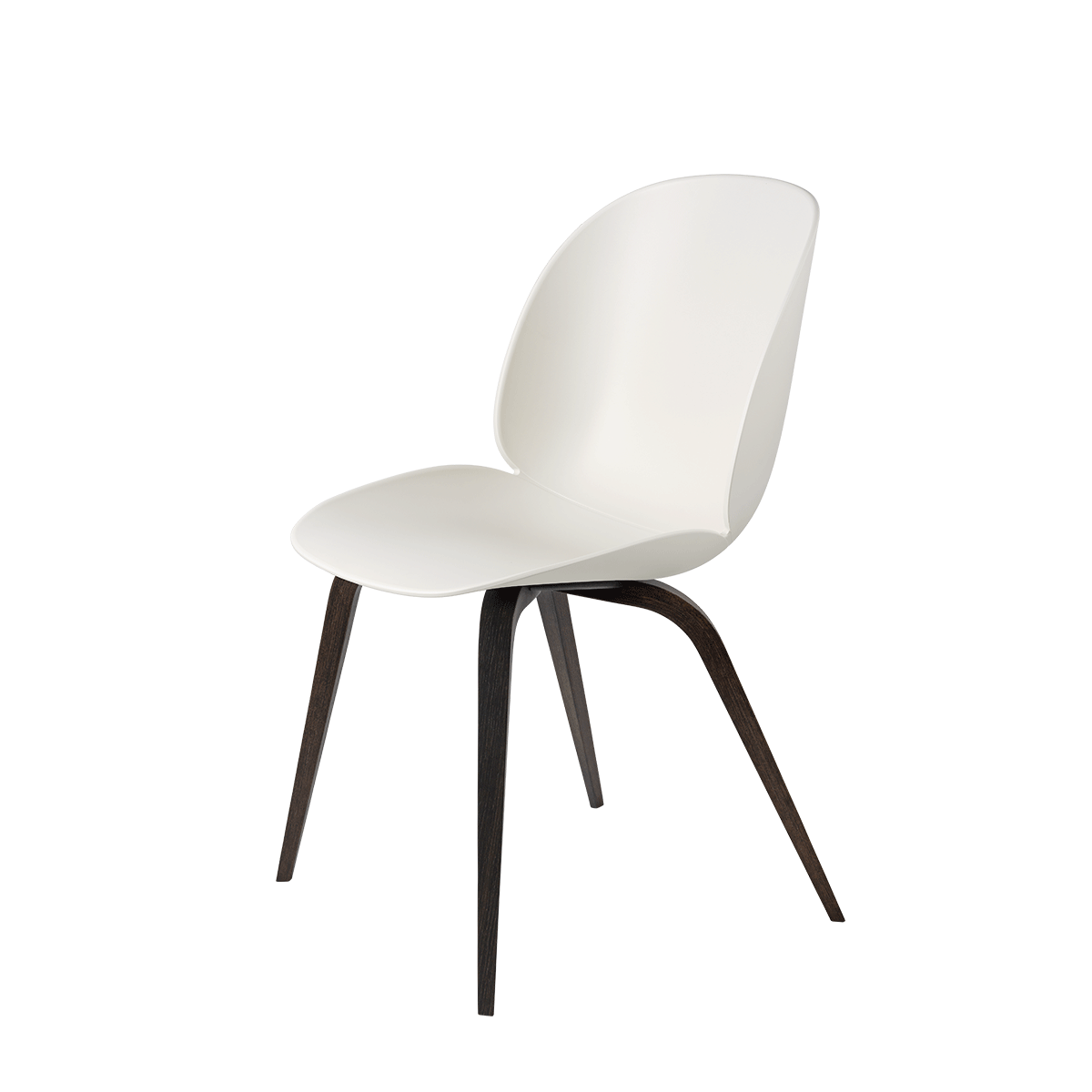 Gubi - Beetle Dining Chair Wood Bianco Rovere affumicato - Taninihome.com