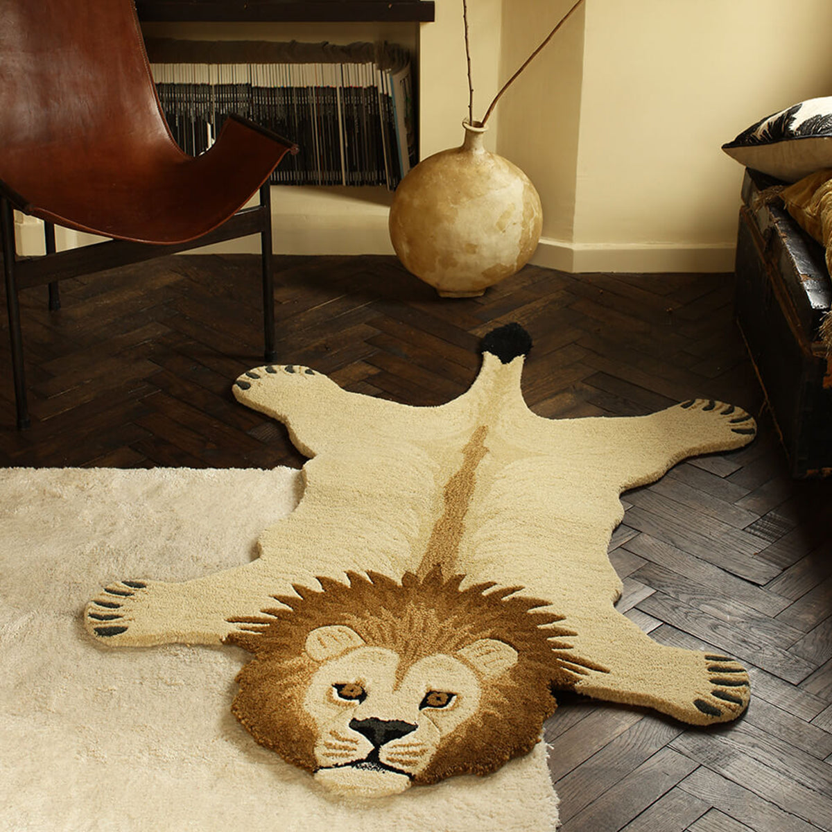 Doing Goods - Moody lion rug large - Taninihome.com