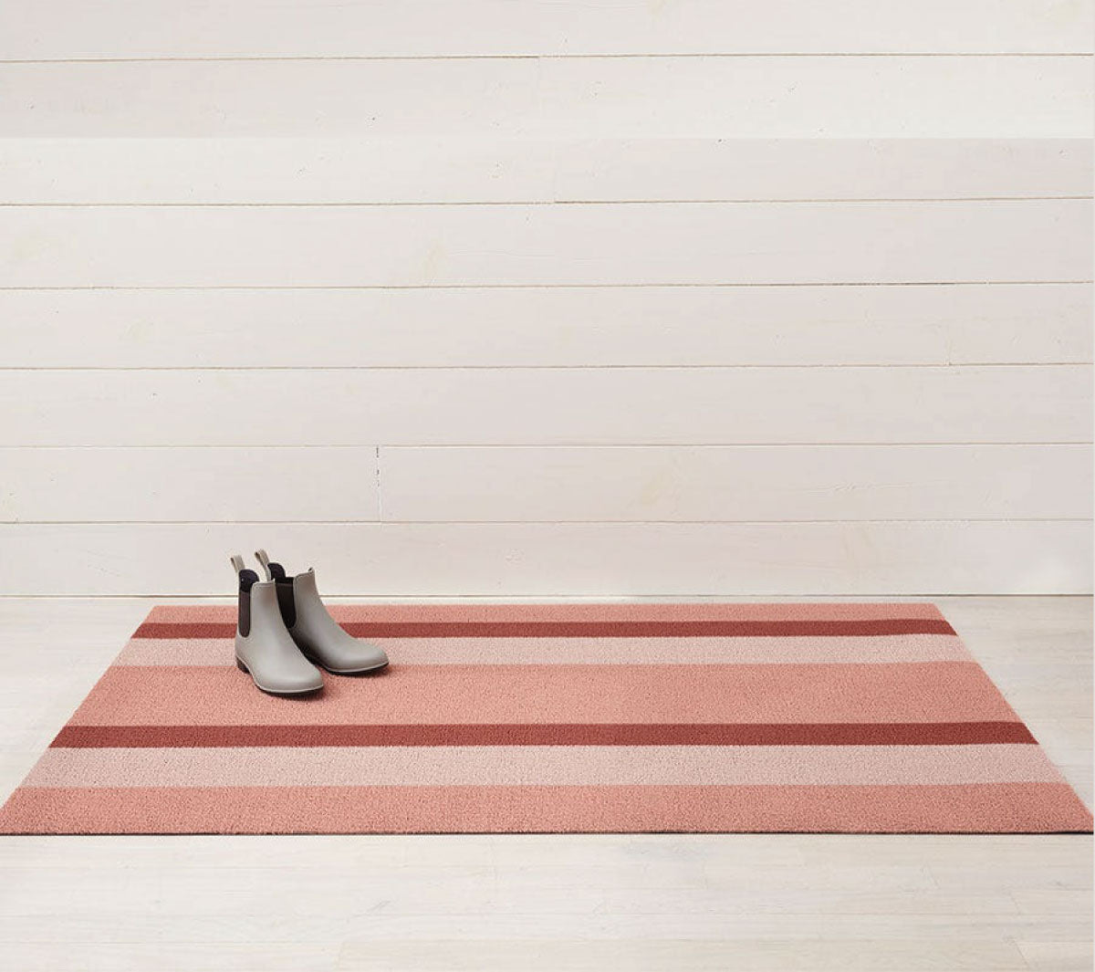 Chilewich - Bold Stripe Shag Mat - Peach - Taninihome.com