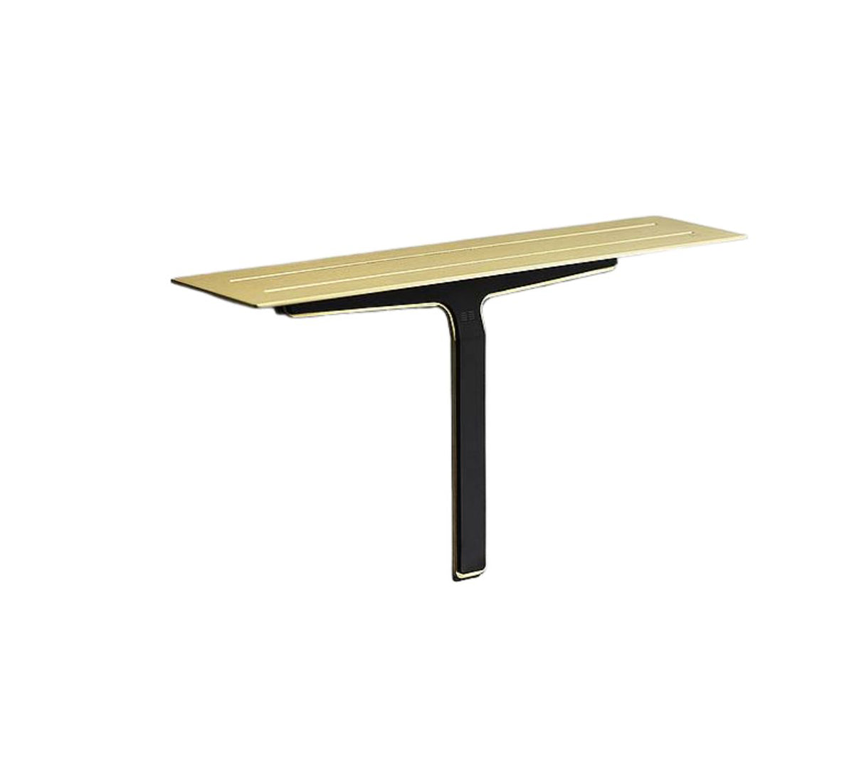 Unidrain - Soap shelf and shower wiper brass - Taninihome.com