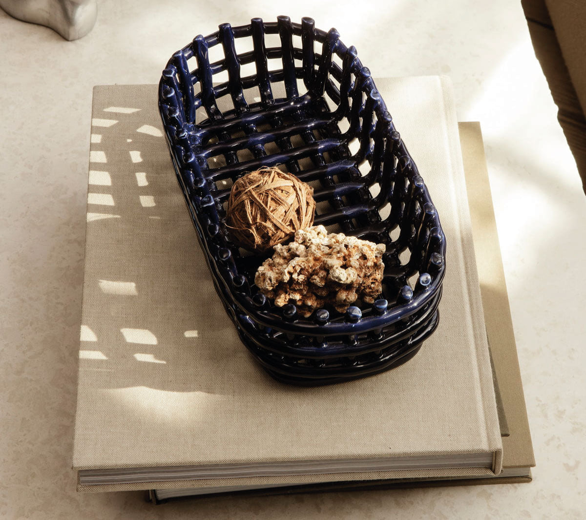 Ferm Living - Ceramic Basket - Oval - Taninihome.com