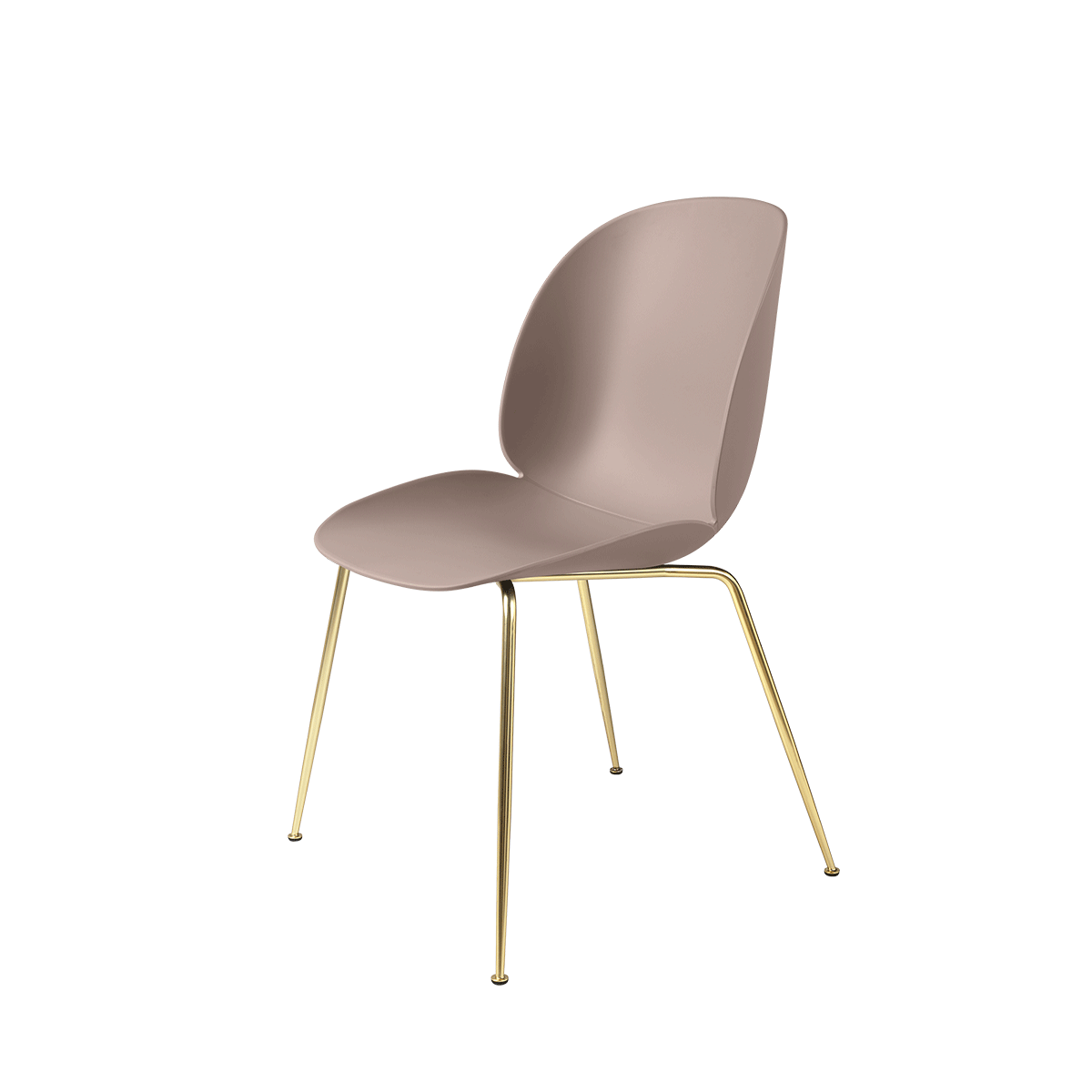 Gubi - Beetle Dining Chair Rosa Ottone opaco - Taninihome.com