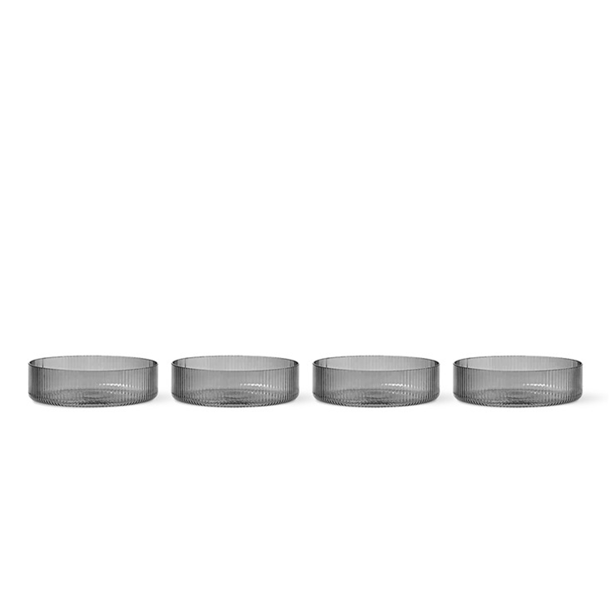 Ferm Living - Ripple Serving Bowls Grigio scuro - Taninihome.com